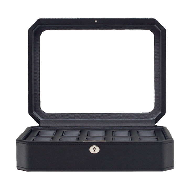 Wolf Windsor Black 10 Piece Watch Box Michael Jones Jeweller