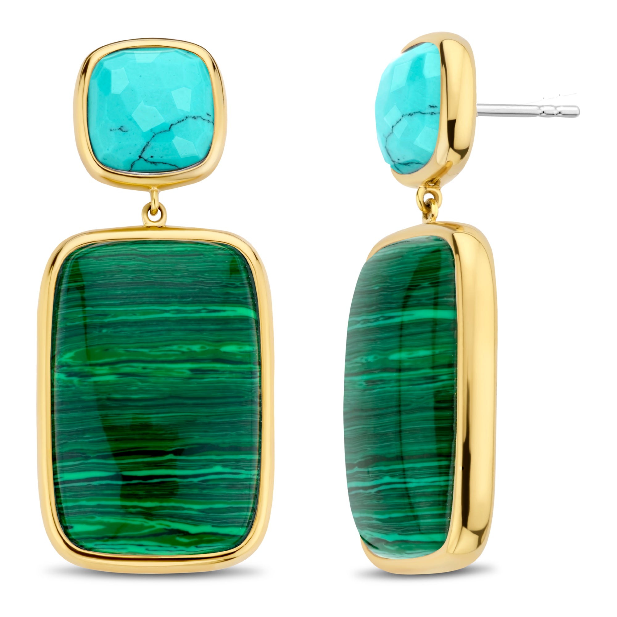 Malachite hot sale green earrings