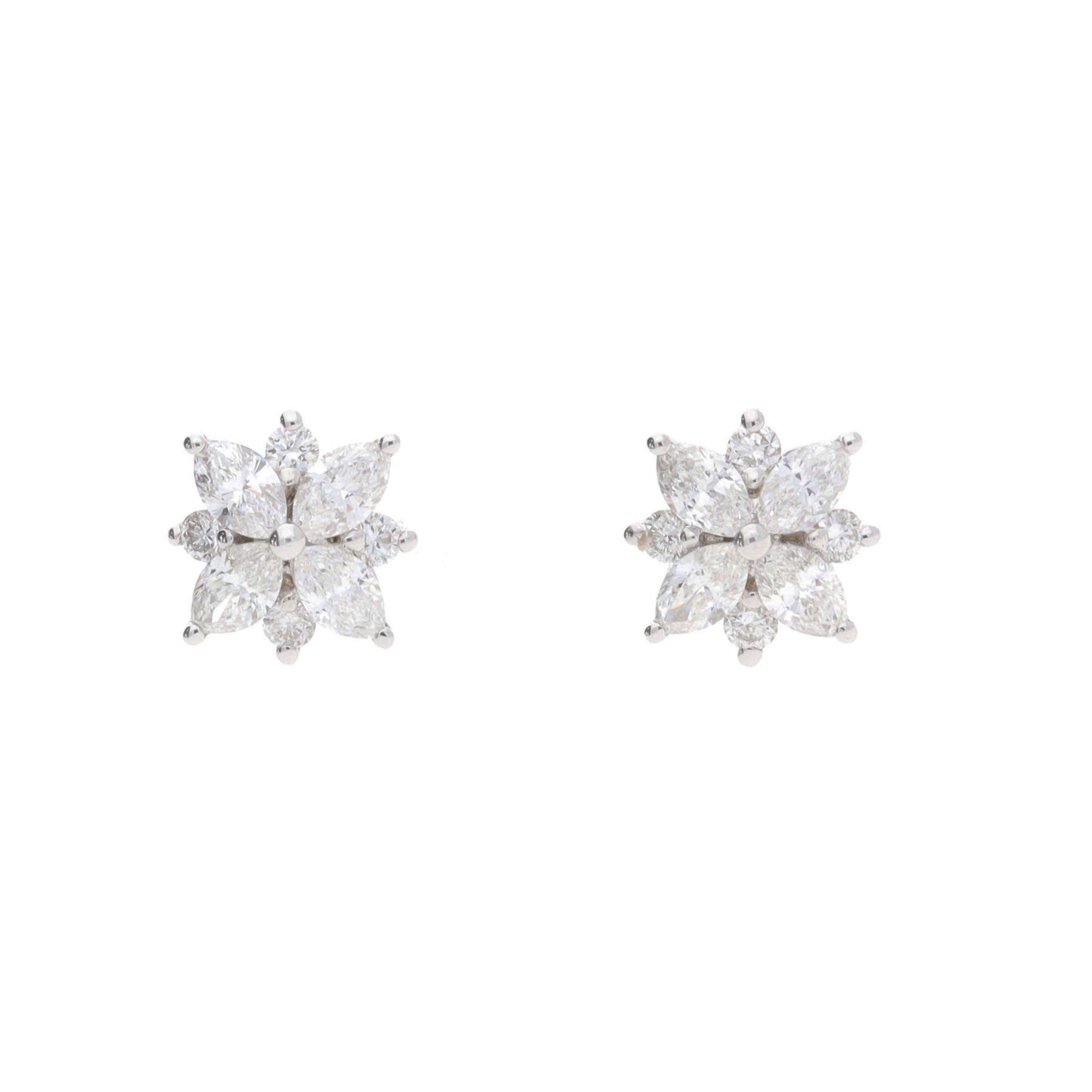 Diamond snowflake stud on sale earrings