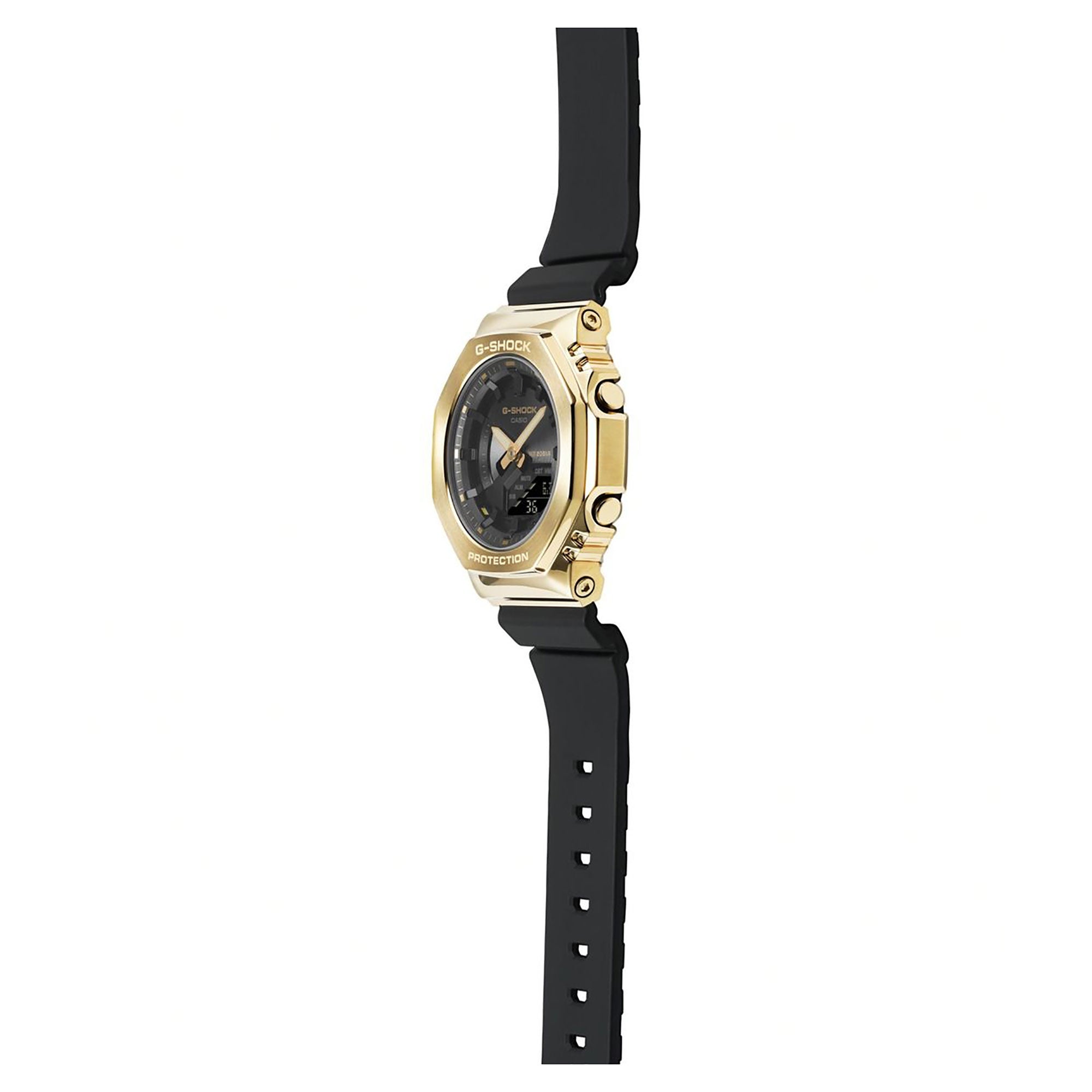 Gold and black g best sale shock watch