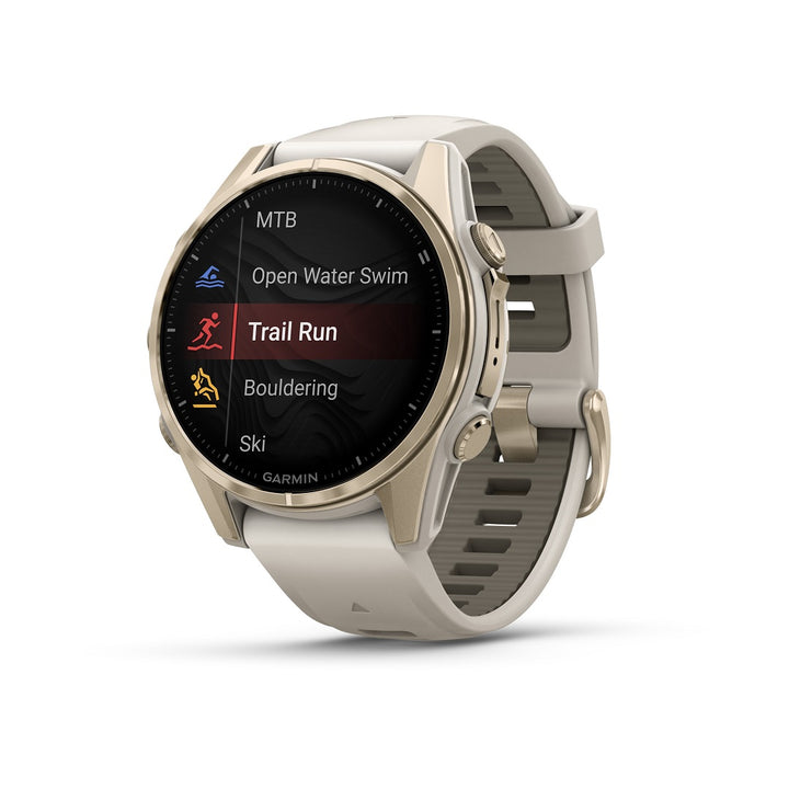 Garmin Fenix 8 43mm AMOLED Sapphire Gold Limestone Leather 010-02903-40