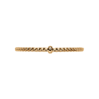 Fope Flex'It 18ct Yellow Gold 0.01ct Diamond Set Bracelet Medium - Michael Jones Jeweller