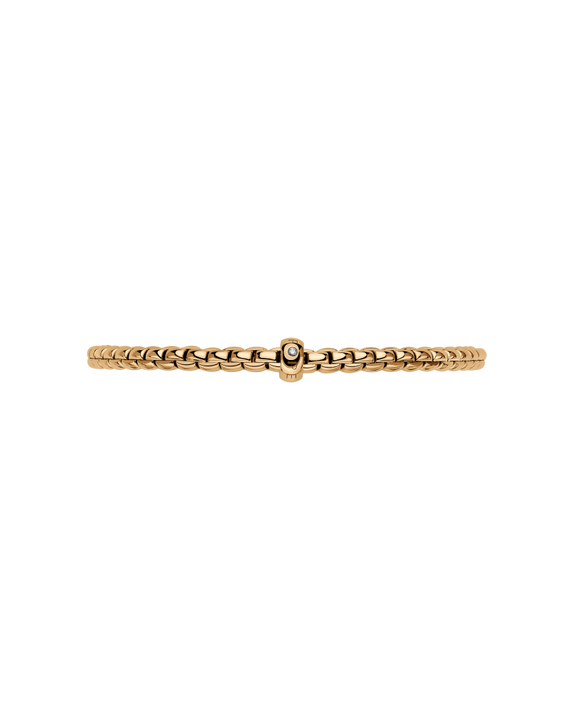 Fope Flex'It 18ct Yellow Gold 0.01ct Diamond Set Bracelet Medium - Michael Jones Jeweller