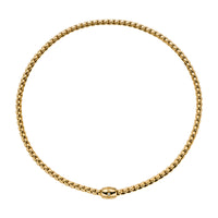 FOPE Flex'it Eka 18ct Yellow Gold 0.01ct Diamond Set Ornamental Clasp Necklace 37cm - Michael Jones Jeweller