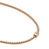 FOPE Flex'it Eka 18ct Rose Gold 0.01ct Diamond Set Ornamental Clasp Necklace 43cm - Michael Jones Jeweller