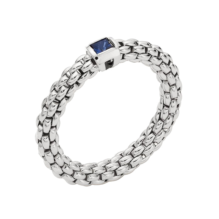 FOPE Flex'it Souls 18ct White Gold Sapphire Ring Medium