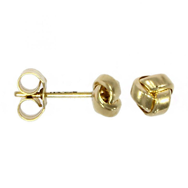 9ct Yellow Gold Knot Stud Earrings - Michael Jones Jeweller