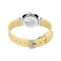 Bering Classic Polished Silver Yellow Quartz Watch 10129-600