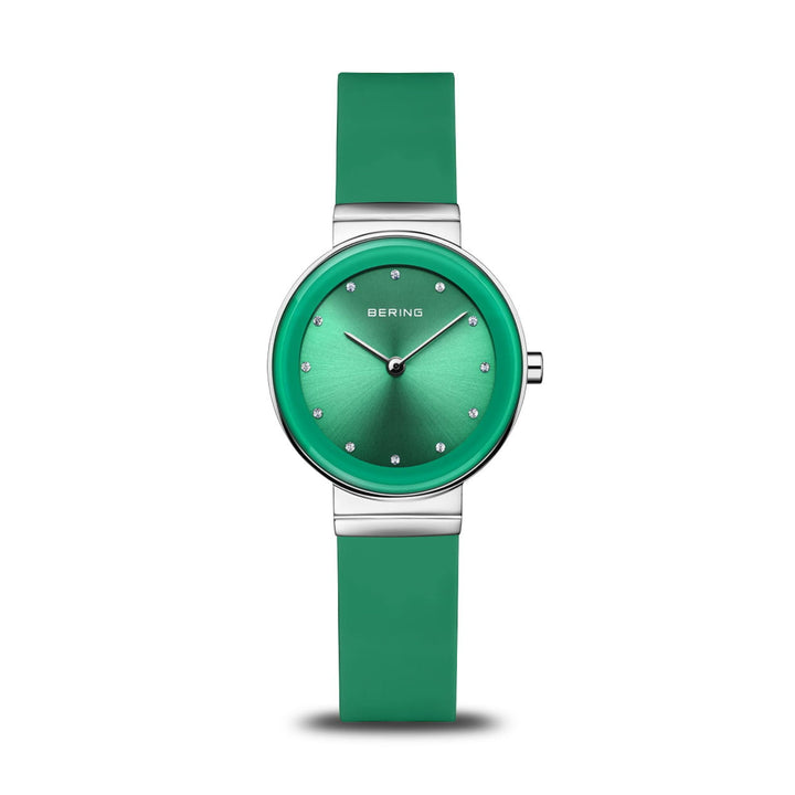 Bering Classic Polished Green Quartz Watch 10129-808 - Michael Jones Jeweller