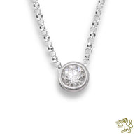 Portfolio Necklace 1 0.05ct Diamond Silver Necklace