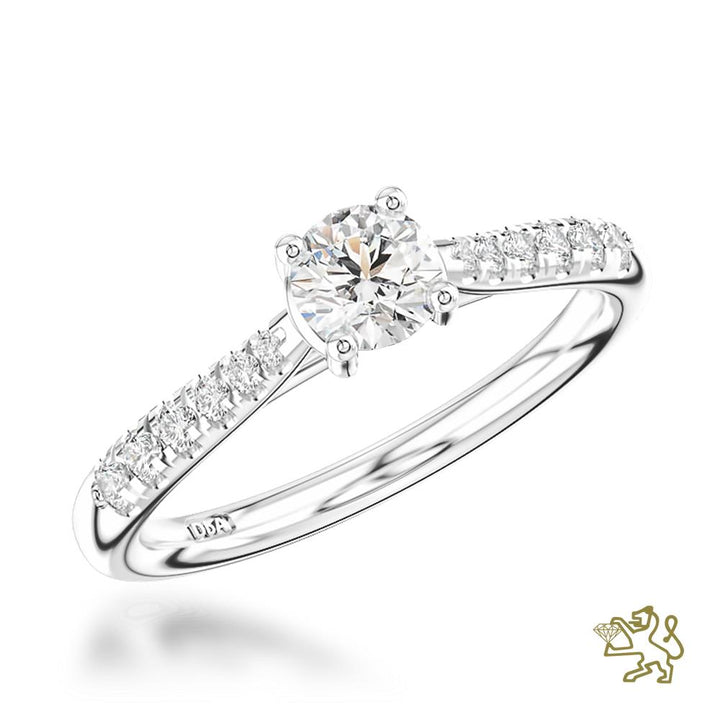 Skye Classic Round Solitaire 0.30ct D VS2 Diamond Platinum Ring - Michael Jones Jeweller