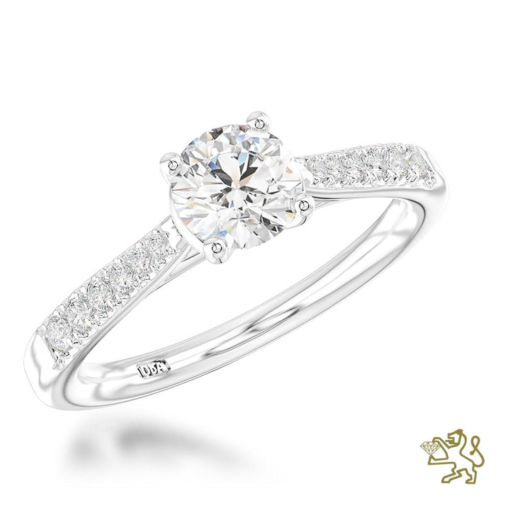 Skye Classic Round Solitaire 0.60ct F SI1 Diamond Platinum Ring - Michael Jones Jeweller