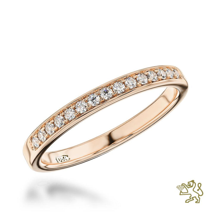 Memoire Classic Bridal 0.15ct Diamond Rose Gold Ring - Michael Jones Jeweller