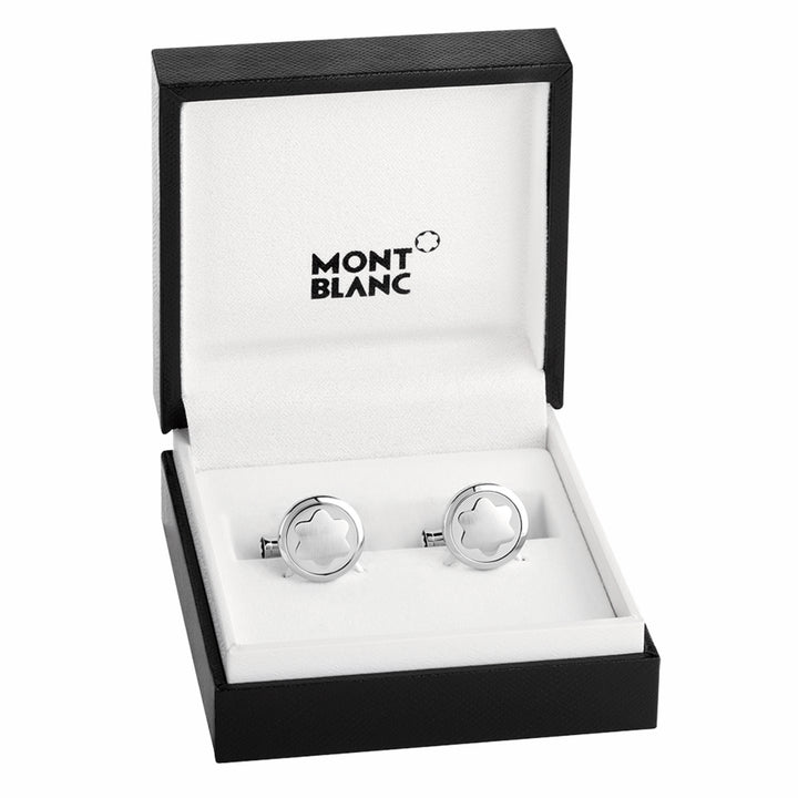 Montblanc Cufflinks Star Snowcap Emblem Steel