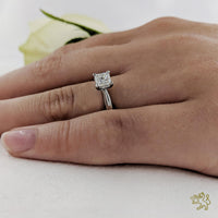 Classic Princess Solitaire 0.50ct E VS2 Diamond Platinum Ring - Michael Jones Jeweller