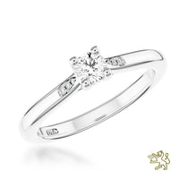 Petite Memoire Cava Solitaire 0.20ct G VS Diamond Platinum Ring - Michael Jones Jeweller