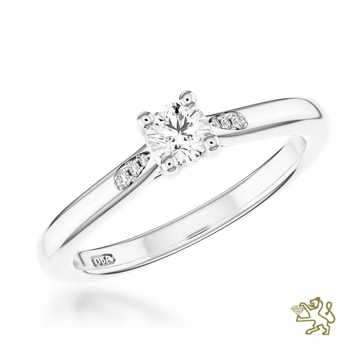 Petite Memoire Cava Solitaire 0.20ct G VS Diamond Platinum Ring - Michael Jones Jeweller