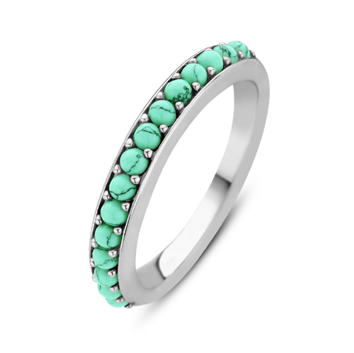 Ti Sento Turquoise Blue Half Eternity Ring