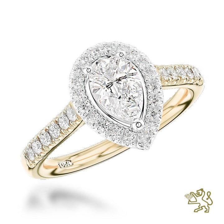 Diamond Skye Pear Engagement Ring - Michael Jones Jeweller