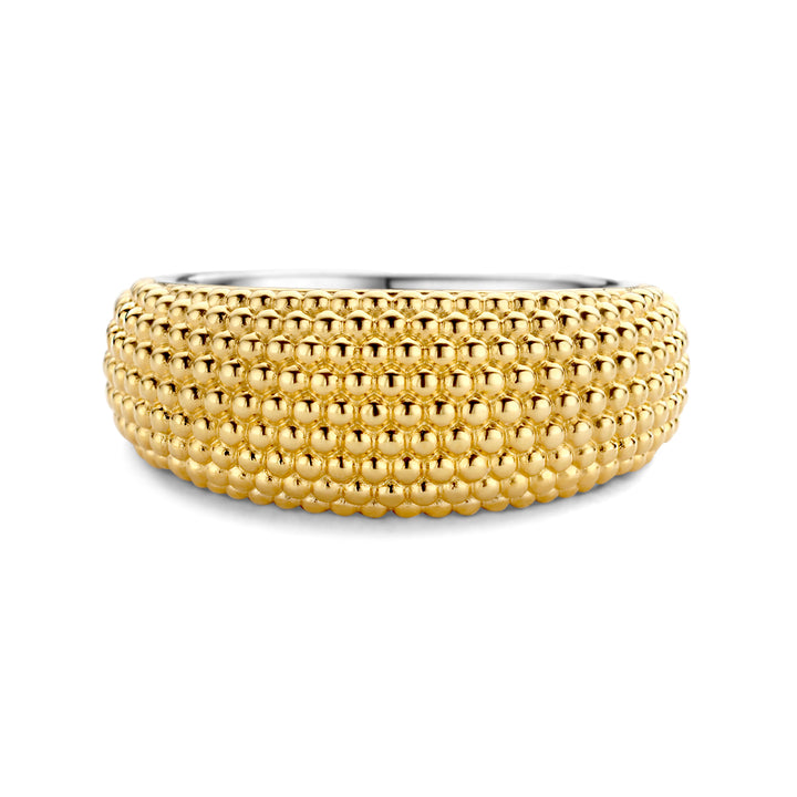 Ti Sento Yellow Gold Plated Wide Bubble Ring