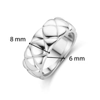 Ti Sento Clover Pattern Wide Ring