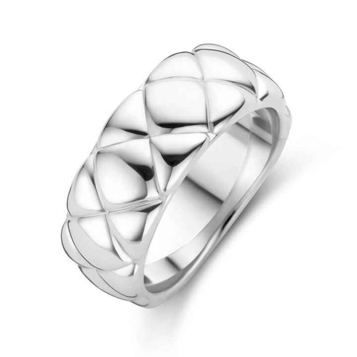 Ti Sento Clover Pattern Wide Ring - Michael Jones Jeweller