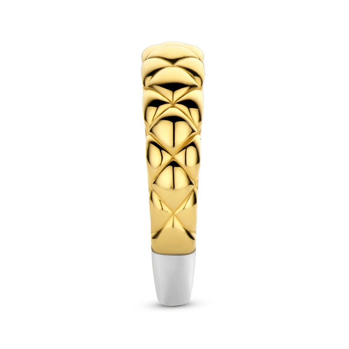 Ti Sento Yellow Gold Plated Clover Patterned Ring - Michael Jones Jeweller