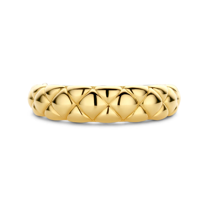 Ti Sento Yellow Gold Plated Clover Patterned Ring - Michael Jones Jeweller