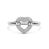 Ti Sento Pavé Cubic Zirconia Heart Ring