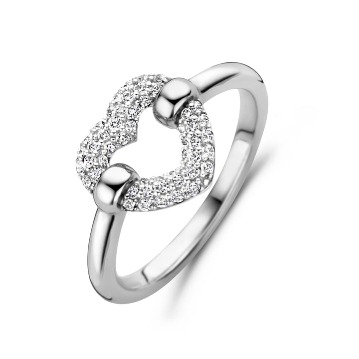 Ti Sento Pavé Cubic Zirconia Heart Ring