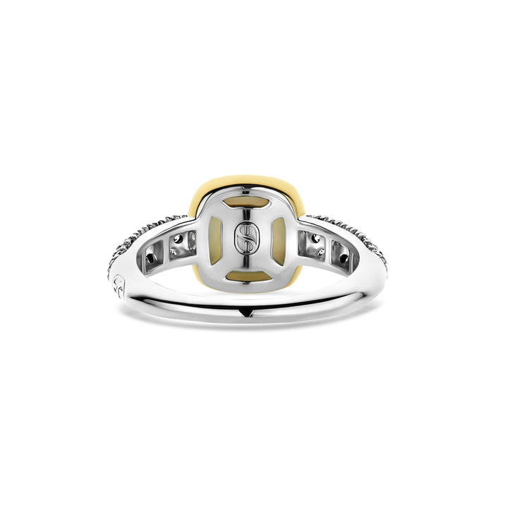 Ti Sento Yellow Gold Plated Grey Crystal and Cubic Zirconia Ring - Michael Jones Jeweller