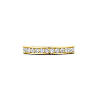 Ti Sento Yellow Gold Plated Cubic Zirconia Half Eternity Ring