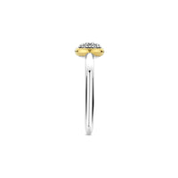 Ti Sento Yellow Gold Plated Cubic Zirconia Ring