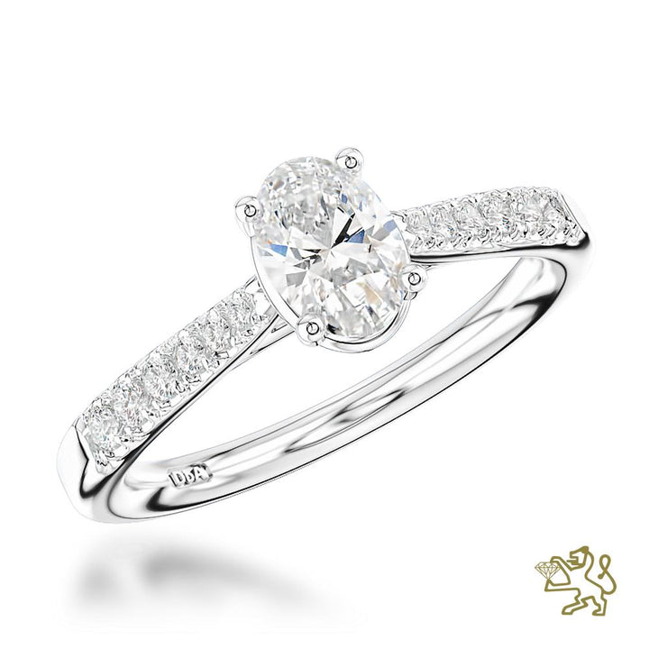 Skye Classic Oval Solitaire 0.50ct E VS2 Diamond Platinum Ring - Michael Jones Jeweller