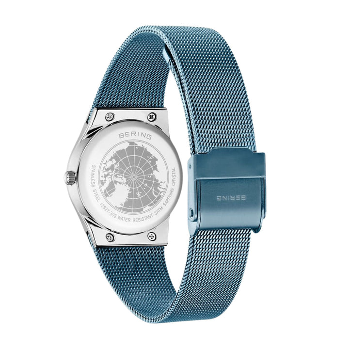 Bering Classic Polished Blue Crystal Quartz Watch 12927-308