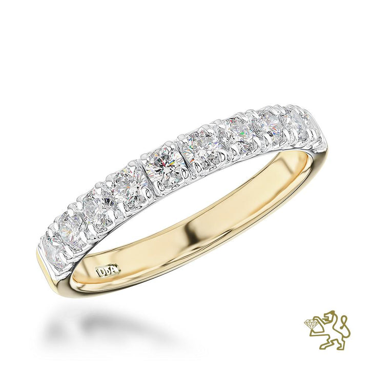 Skye Eternity Bridal 0.22ct Diamond Yellow Gold/Platinum Ring - Michael Jones Jeweller