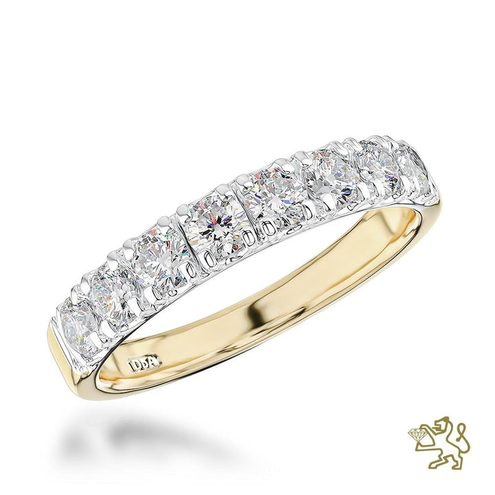 Skye Eternity Bridal 0.78ct Diamond Yellow Gold/Platinum Ring - Michael Jones Jeweller