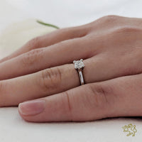 Petite Classic Solitaire 0.20ct F VS Diamond Platinum Ring