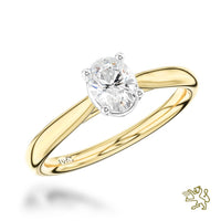 Classic Oval Solitaire 0.54ct E VS2 Diamond Yellow Gold/Platinum Ring