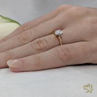 Classic Oval Solitaire 0.54ct E VS2 Diamond Yellow Gold/Platinum Ring