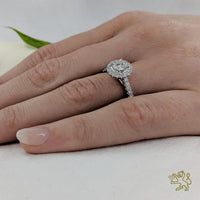 Skye Halo 0.50ct D SI1 Diamond Platinum Ring - Michael Jones Jeweller