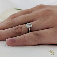 Classic Radiant Solitaire 0.50ct E SI1 Diamond Platinum Ring - Michael Jones Jeweller