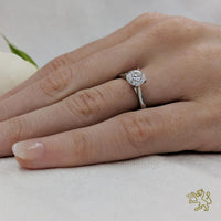 Open Tulip Solitaire 1.00ct E SI1 Diamond Platinum Ring