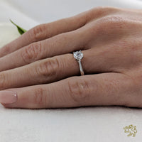 Open Tulip Solitaire 0.51ct D IF Diamond Platinum Ring