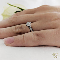 Canna Solitaire 0.40ct F VS2 Diamond Platinum Ring - Michael Jones Jeweller