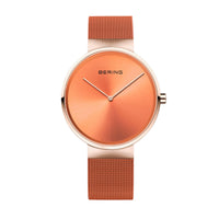 Bering Classic Polished Orange Rose Gold Plated Quartz Watch 14539-565