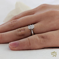 Classic Oval Solitaire 0.50ct E SI1 Diamond Platinum Ring