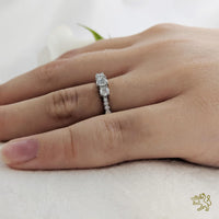 Petite Skye Classic Three Stone 0.20ct F SI Diamond Platinum Ring