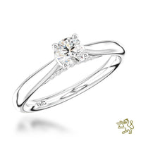 Oxford Solitaire 0.32ct D SI1 Diamond Platinum Ring