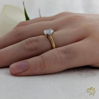 Classic Oval Solitaire 0.75ct G SI1 Diamond Yellow Gold/Platinum Ring